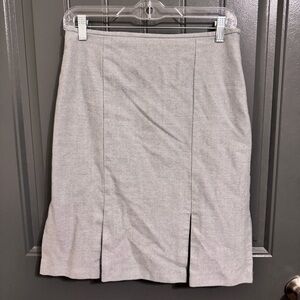 Elegant Gray Women's Pencil Wool Silk Blend Mini Skirt